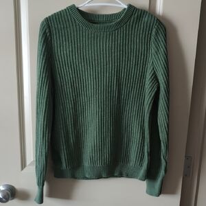 Frank & Oak Green Ribbed Sweater